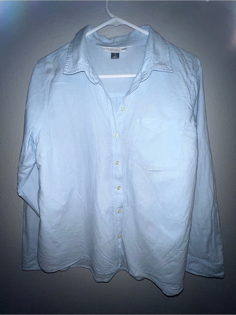 Old Navy Light Blue Casual Button-Down long sleeve Shirt